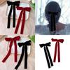 Ribbon Bowtie Hair Clip for Various Hairstyle Nonslip Women Hair Bows Elegant Barrette Hair Clamp for Ponytail and Braid