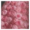 100x150cm Pink Rose Mesh Fabric Three-dimensional Flower Lace Embroidery Dress Clothing Designer for Diy Sewing Material