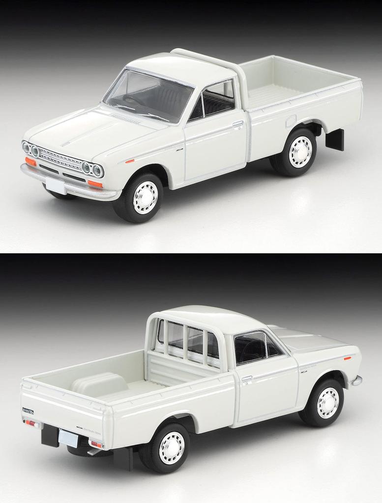 Tomica Limited Vintage Datsun Truck 1300 Deluxe White with Figure Completed Product 314950 1/64 LV-195c