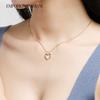Emporio Armani  heart-shaped diamond silver necklace women's rose gold Rose gold F original bag