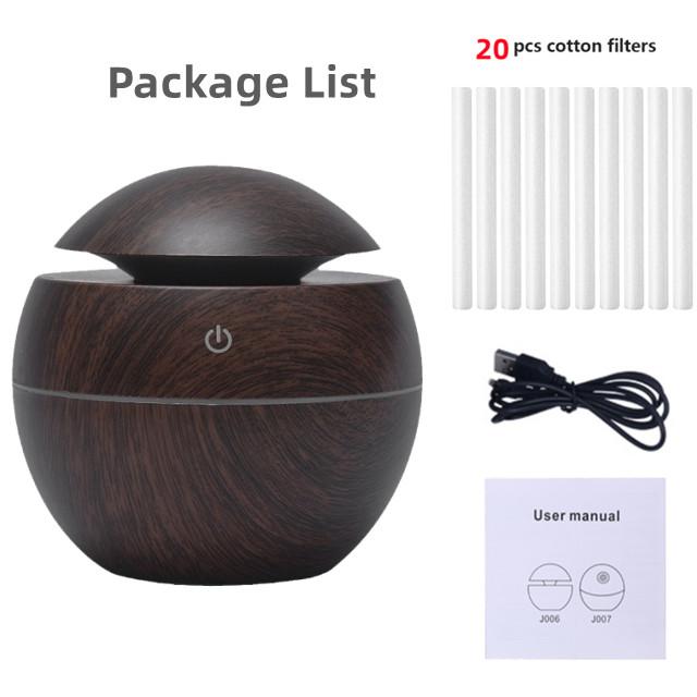 Мини-увлажнитель воздуха Usb ультразвуковой диффузор аромата под дерево 7 светодиодный светильник электрический диффузор эфирного масла для домашней ароматерапии