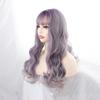 Bybrana Женщины Челка Большие волны Длинные волосы Лаванда Синтетические волосы Повседневная одежда Личность