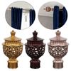 Hollow Out Durable Plastic Curtain Rod Cap Drapery Rail Ends Curtain Rod Head Curtain Accessories