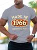 Made In 1966 All Original Parts Print Vintage Tshirts For Unisex Wounisex Summer Fashion Tees Short Sleeve Tshirt T Shirts Clothing
