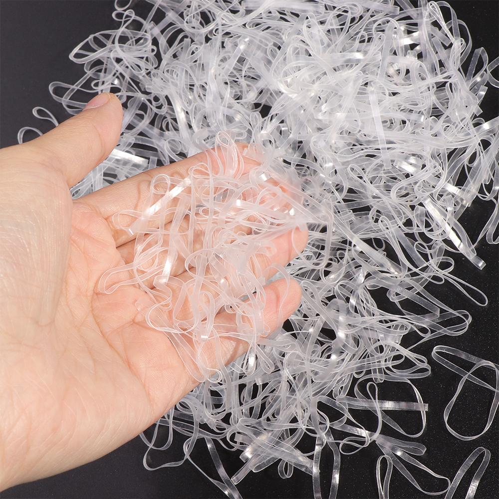 Прозрачный женский инструмент для укладки волос, держатель для хвостика, 500 шт., резинки для волос, веревки