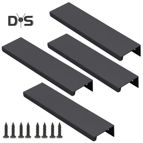 4 шт. скрытые ручки для шкафа, полированная поверхность, простая установка, невидимые ручки для мебели, ручки для шкафа