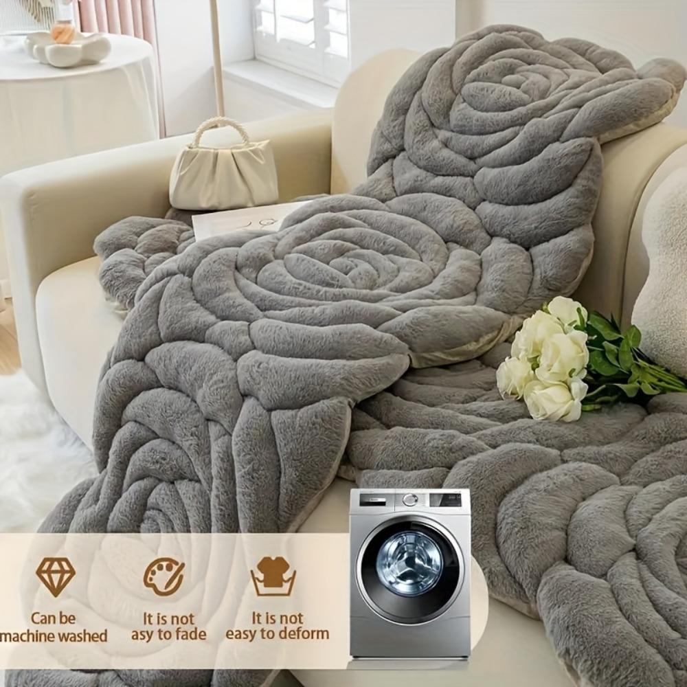 Чехол для дивана в стиле бохо, стеганый, короткий, толстый, плюшевый, нескользящий, защитный чехол для дивана, подходящий для домашних животных, чехол для мебели, для кресла или 4-местного дивана