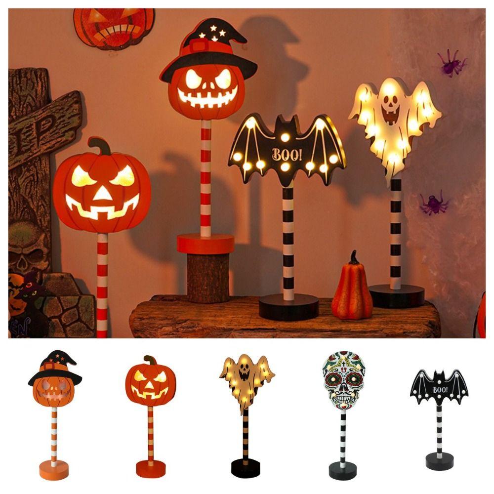 Atmosphere Lamp Ghost Festival Modeling Lamp LED Pumpkin Ornament Lantern Party Desk Ornament