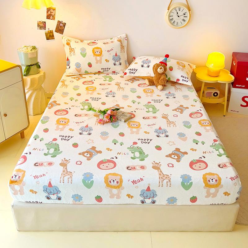 Простыня в мультяшном стиле, бархатное покрывало 120x200, зимняя простыня на резинке, приятная для кожи, простыни из постельного белья, драпа де литр (Нет наволочки)