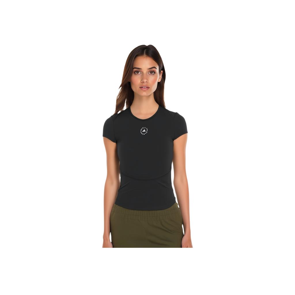 Adidas X Коллаборация Stella McCartney Футболка с круглым вырезом, простой пуловер, с короткими рукавами, женский топ JW4563