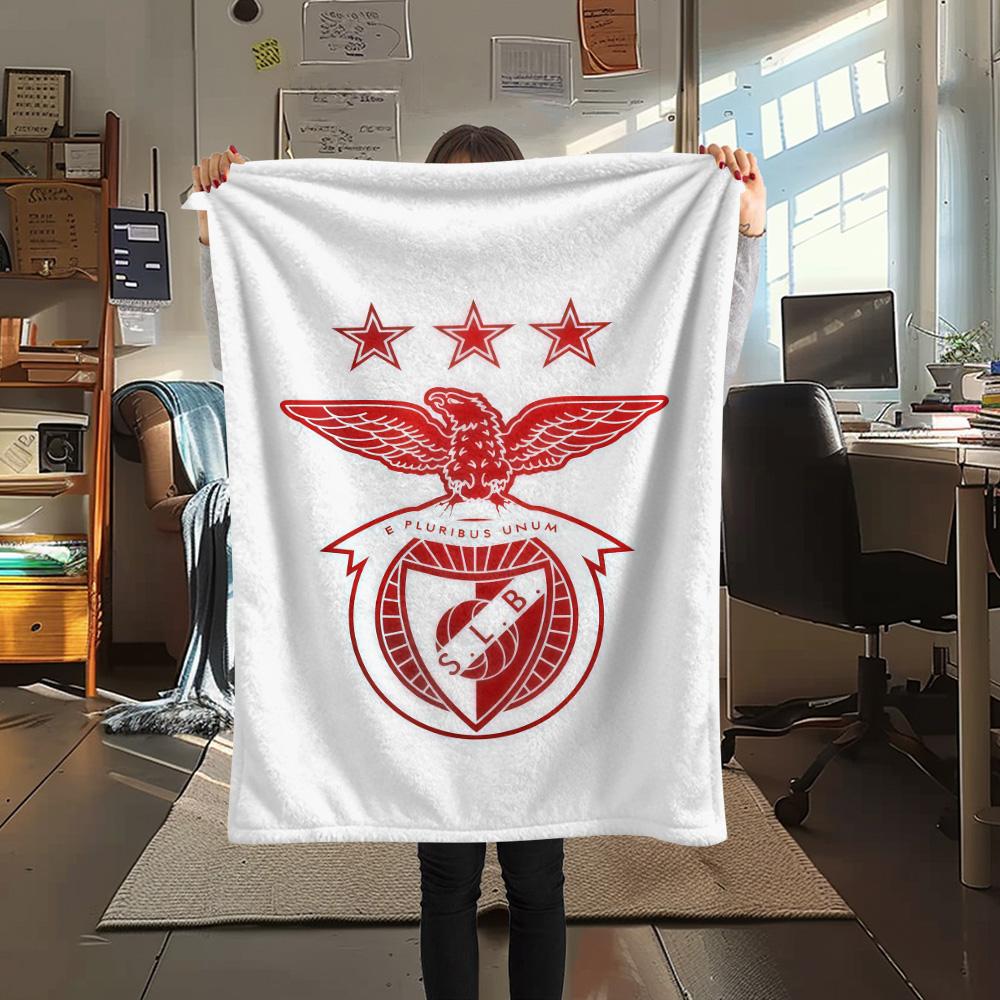 Benfica LOGO FlAannel Blanket, High quality Comfortable for All Seasons, Home Decor, Warmth and Comfort