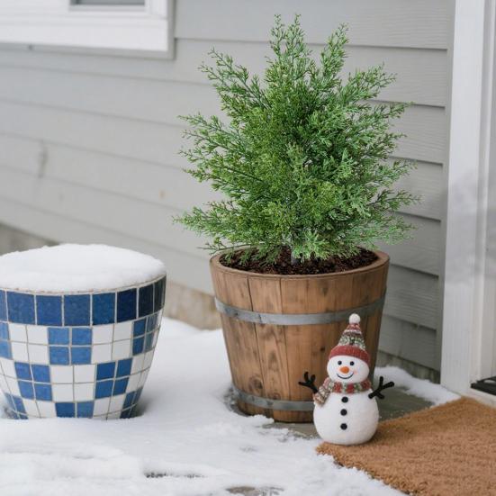 Искусственный топиарий из сосны Реалистичные искусственные сосновые кусты Искусственная зелень с шипами Рождественский топиарий для дома В помещении Передняя веранда Наружный декор