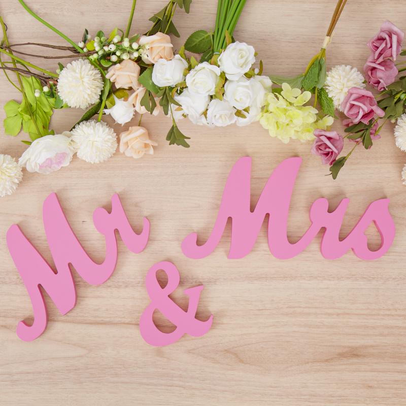1 Set Wooden Mr  And  Mrs  Letter  Ornament Wedding Props Large Photography Props