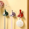 Cute Cartoon Animal Adhesive Hooks for Kids' Toothbrushes - No-Trace, No-Drill, Wall-Mounted Holders