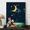 Disney Мультяшная Алмазная Живопись Микки и Минни Лунный Костер Кемпинг Исцеляющая Иллюстрация 5D DIY Арт Набор для Вышивания Крестиком Мозаика Вышивка Домашний Декор Подарок