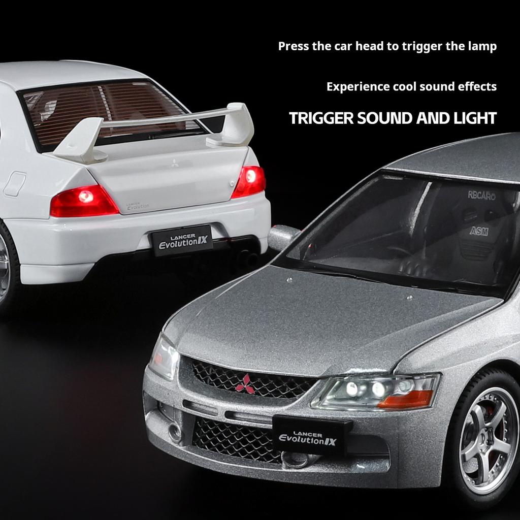 Official authorized 1:24 Mitsubishi EV09 Street Edition Alloy car Model Toy car Sound&light toy car boys Gift collectibles