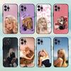Чехол для телефона S-Sabrina Carpenter для iPhone17 16 15 14 13 12 11 Pro Max Plus, 5G Мягкий Черный Чехол