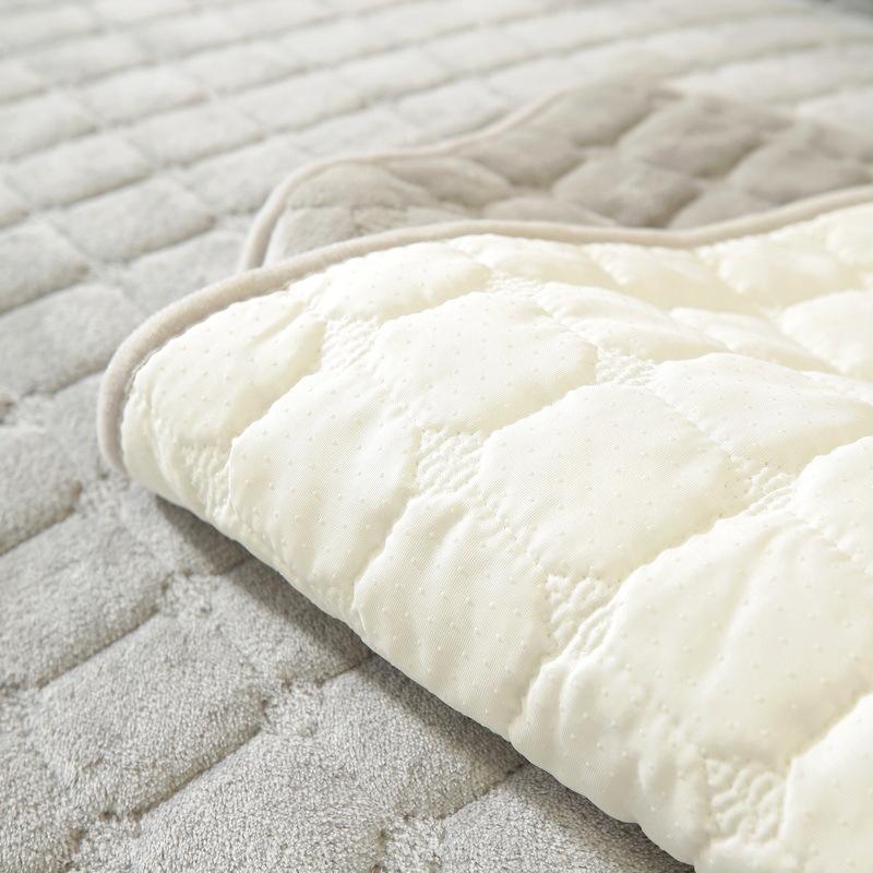 Flannel Square Sofa Cushion Winter Thickened Plush Warm Non-Slip Seat Cushion Leather Sofa Cover Clearance