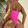 Модное женское монокини, однотонное удобное женское бикини с открытой спиной для бассейна