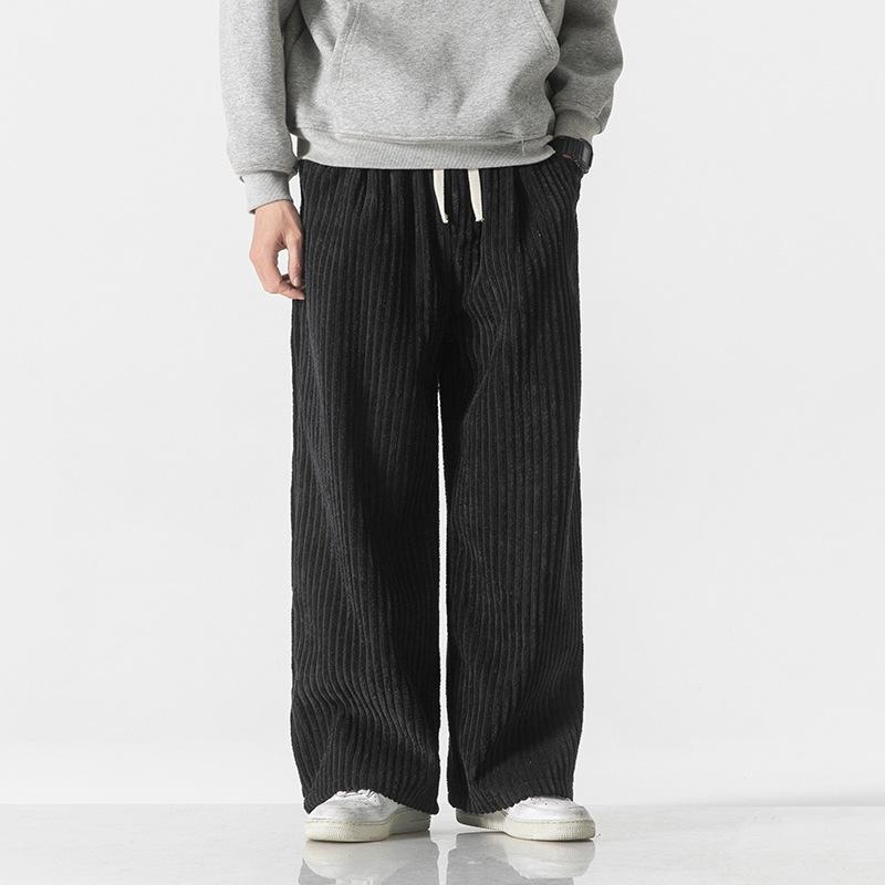 Autumn and Winter Large Size Japanese Retro Men's and Women's Casual Pants Straight-leg Pants Wide-leg Pants