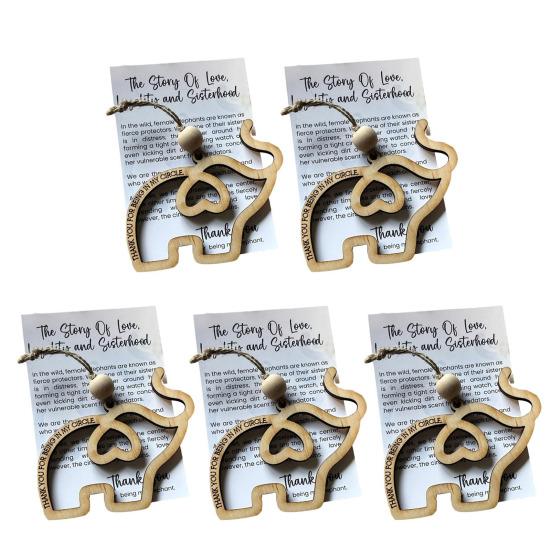 Yousheng 1/2/3/5/10 шт. Подарок дружбы сестринское слоновое деревянное украшение в виде слона с картой истории Рождественский подарок дружбы для женщин племени