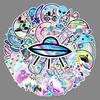50 Pictures of Universe Graffiti Personality Laser Alien Trend DIY Skateboard Water Cup Suitcase Stickers Waterproof