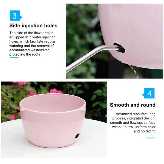 Подвесной цветочный горшок с боковыми отверстиями для полива, антикоррозийным покрытием, подвесной кашпо, S-образный крюк, подвесной цветочный горшок