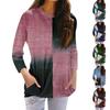 Women's Fashion Casual Round Neck Print 3/4 Sleeve Pocket T-Shirt Top