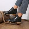 Осень и зима новые европейские и американские короткие модные ботинки на толстом каблуке с острым носком женские модные ботинки для взрослых большого размера импортные товары на низком каблуке женские