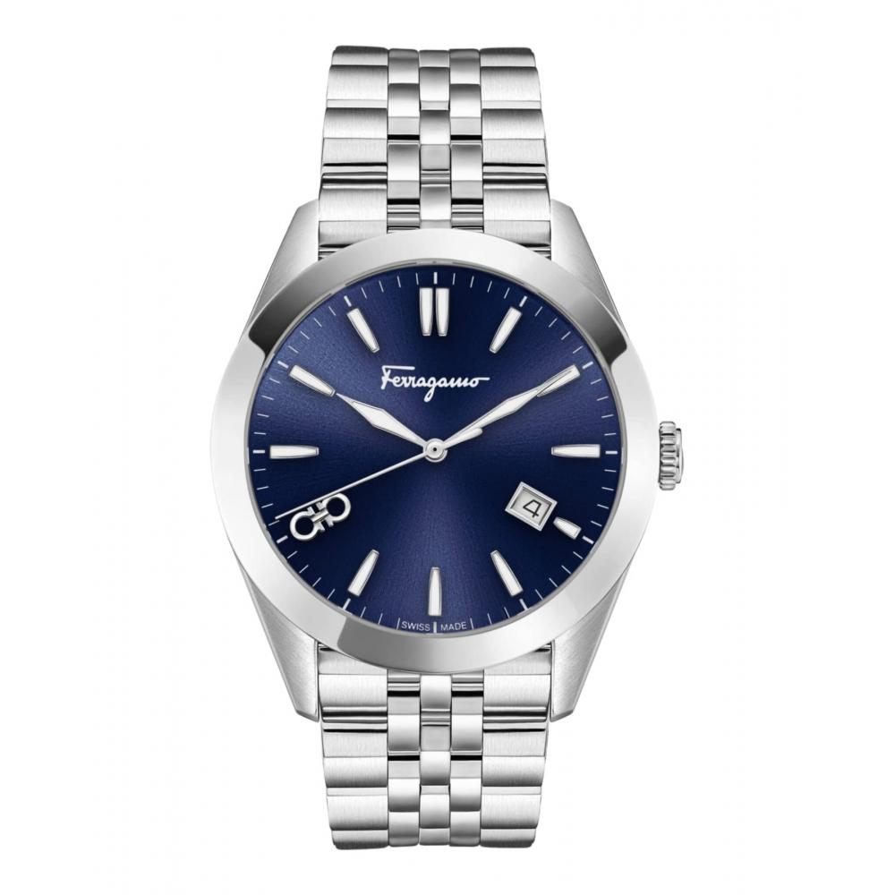 Salvatore Ferragamo Ferragamo Classic Bracelet Watch Silver Stainless Steel Blue
