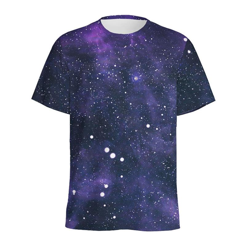 Футболка с красочным рисунком галактики и космоса для мужчин, с круглым вырезом и коротким рукавом, с принтом вселенной и звездного неба, футболки, топы, женская свободная футболка