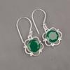 Green Onyx Gemstone 925Sterling Silver Jewelry Handmade Earrings 1.40" For Gift EE-56-17