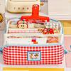 Large Capacity Grid Stationery Bag Korean Style Dopamine Pencil Pouch Prism Pencil Case  Office