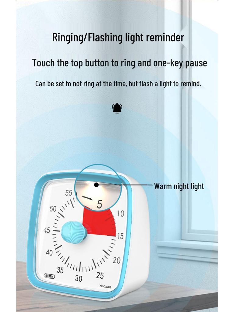 Kids' Visual Timer & Alarm Clock for Self-Discipline and Study
