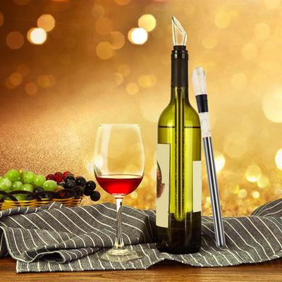 Охлаждающая палочка для вина для бутылок, палочка для ледяного вина, быстрое охлаждение, 3-в-1, устройство для розлива, усиливает вкус, охлаждает за 10-15 минут, охладитель для вина из нержавеющей стали