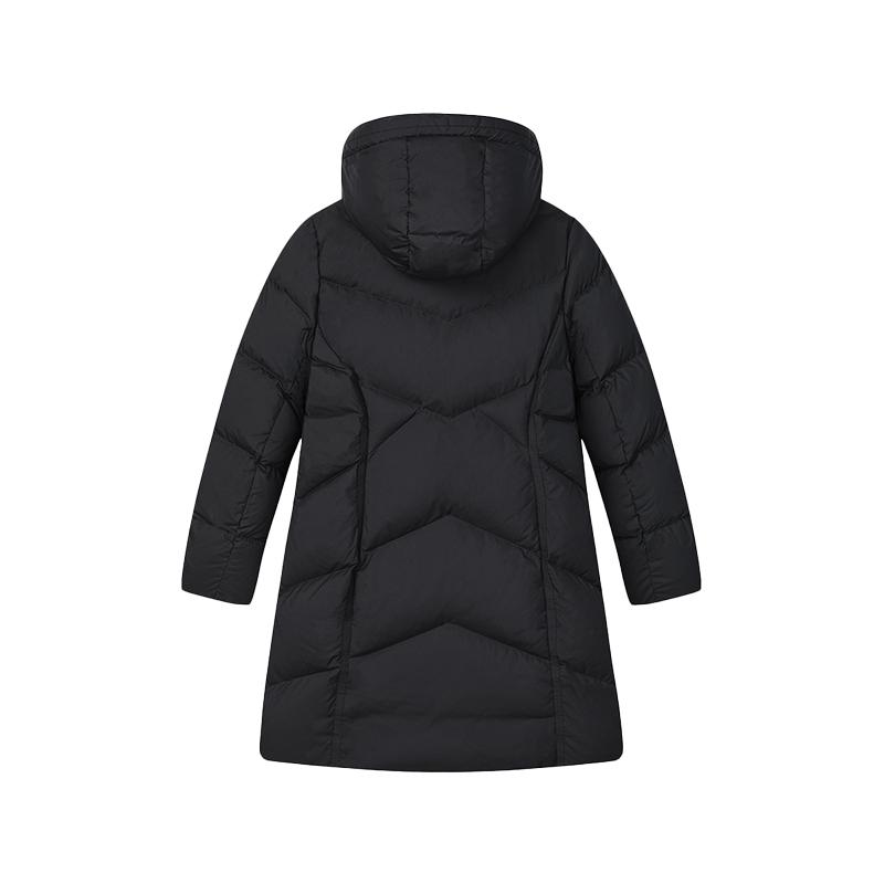 Fila Повседневная спортивная куртка-пуховик с капюшоном на молнии, с белым логотипом, для активного отдыха, женская, черная F11W443903FBK