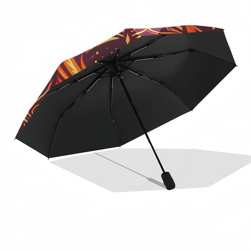 1pc Phoenix Rising Mandala Umbrella with Plastic Handle,Suitable for All Seasons Home Travel Outdoor UmbrellaDD1180