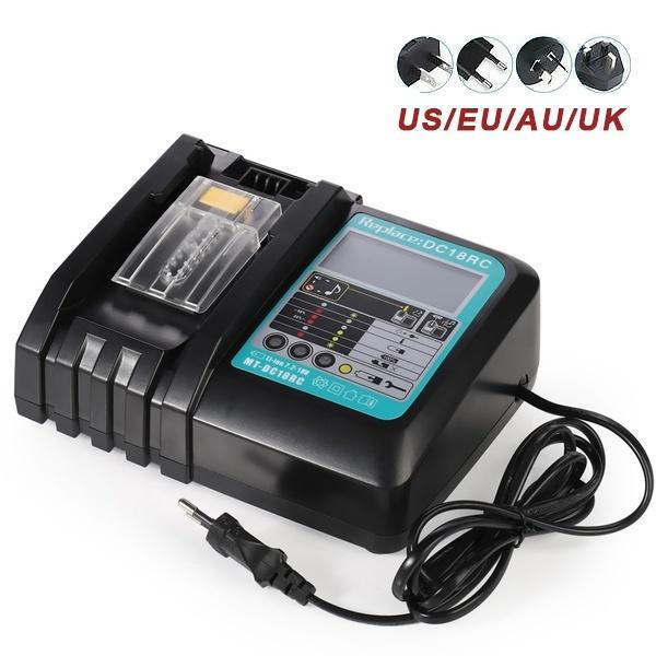 Зарядное устройство для литиевых батарей 7,2–18 В DC18RC/DC18RA/BL1830/Bl1430 заменяет зарядное устройство 3A 6A на интеллектуальное зарядное устройство