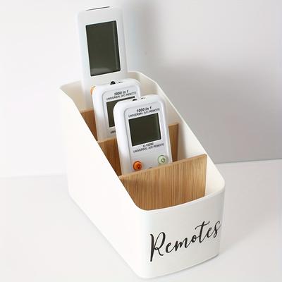 Держатель для пульта ДУ с 4 отделениями Подставка/Коробка/Лоток Органайзер для хранения на прикроватной тумбочке для косметики и офисных принадлежностей