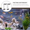 2 Pcs Aquarium Fish Tank Light Bracket Bulb Bulbs Black LED Stand Plastic Clamp Accessories