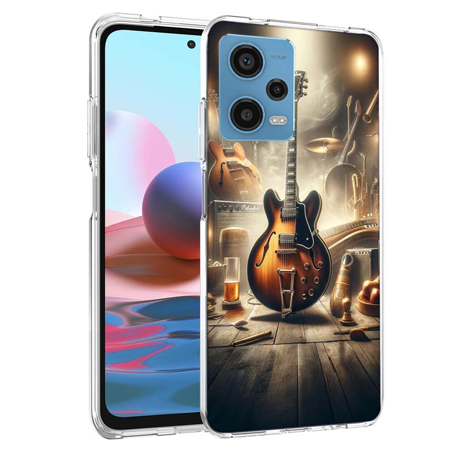 Ретро рок-музыка Электрогитара Чехол для телефона Для Redmi Note 13 12 14 15 Pro Plus 13R 11 11T 11E 11S 10 Pro 10S 9 9S Чехол Cell Cl