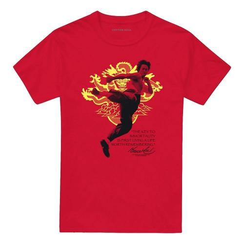Bruce Lee Unisex Adult Immortal Dragon T-Shirt
