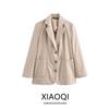Fashion Style 2024 Autumn New Women's Clothing All-Match Commute Linen Blended Loose Suit Jacket 8169586