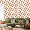 Lions Wallpaper White and Orange for Living Room and Bedroom 50x1000