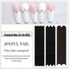 French Tip Nail Art Stickers - Crescent & V-Shaped Black Gel