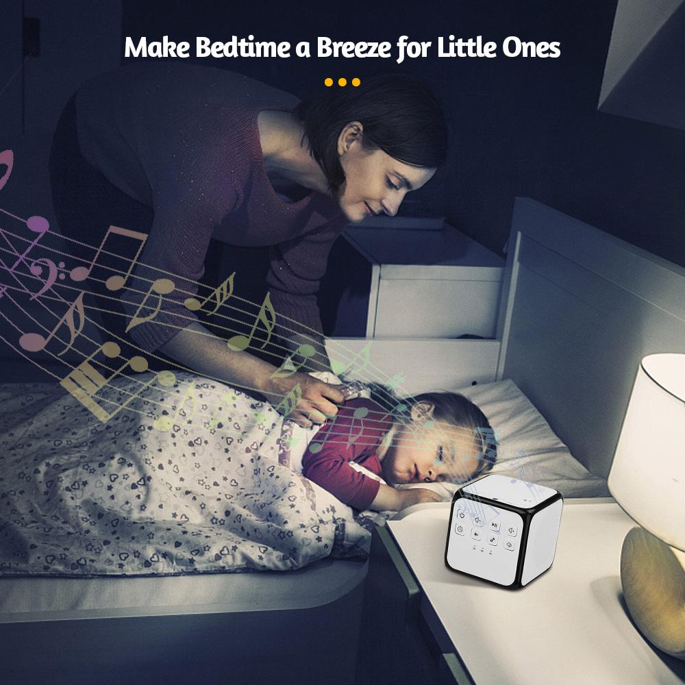 White Noise Sound Machine Baby Sleep Soother Portable Music Player with TF Card Slot Earphone Jack 22 Soothing Sounds Timers Natural Sound Machine