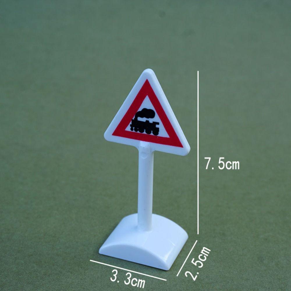 Road Block Dollhouse Speed Limit Sign Miniature Mini Simulation City Road Signs Durable Model Toy Mini Traffic Road Signs