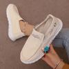 Women'S Casual Low-Top Sneakers with Washed Canvas & Daisy Design