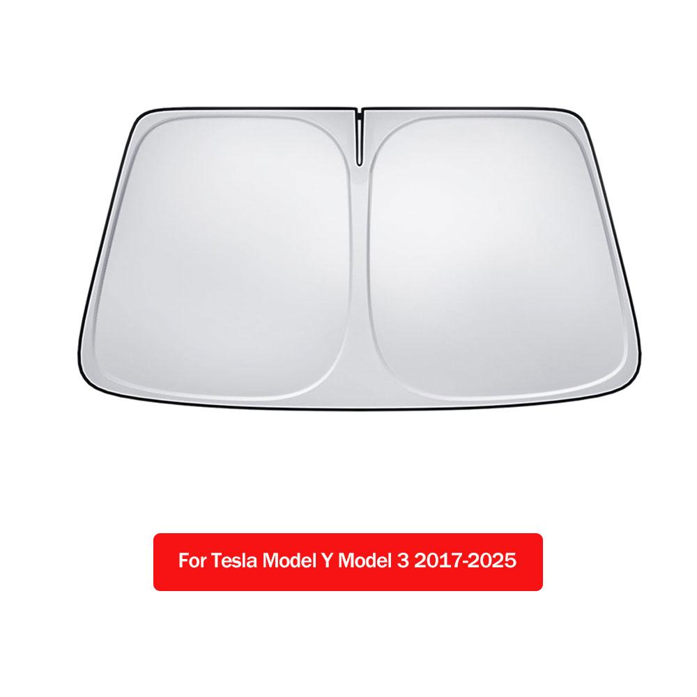 For Tesla Model 3 Highland Windshield Sunshade 2025 Model Y Juniper Sun Blockage Foldable Heat Insulation Sunshade Storage Bag