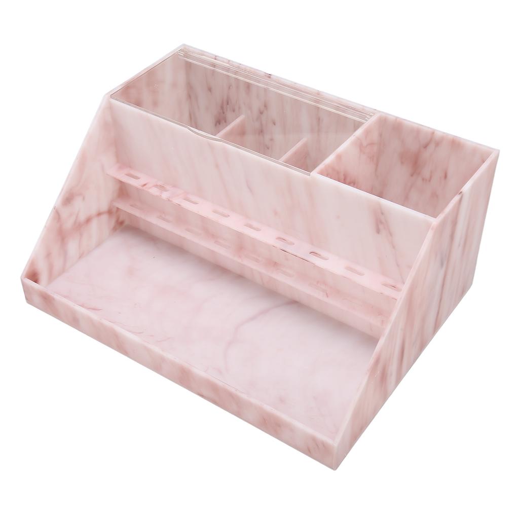 Пылезащитный органайзер для хранения акриловый розовый отсек с мраморной текстурой органайзер для аксессуаров для ресниц